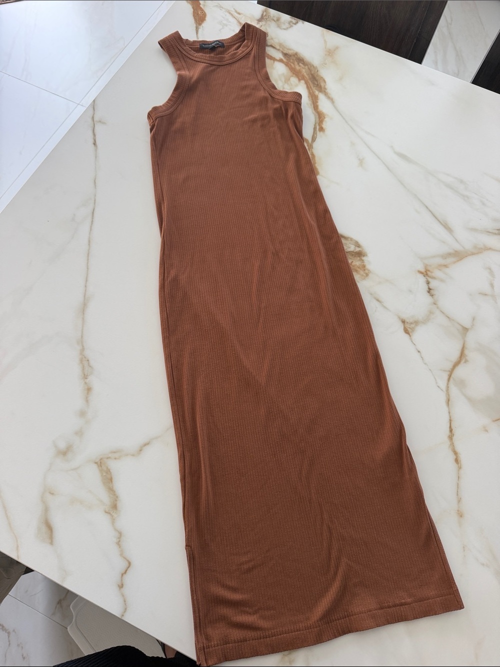 Banana Republic Ribbed Tank Maxi Dress in Rust-XXS